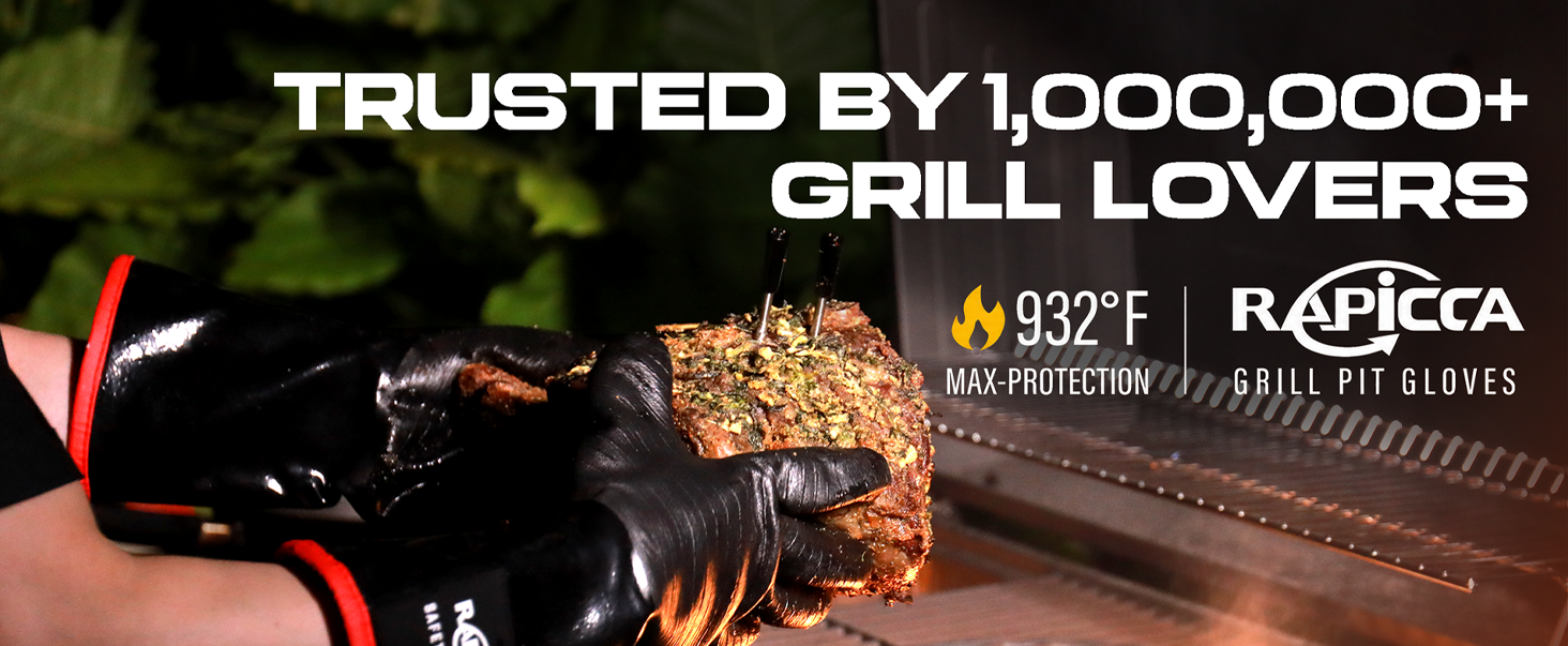 Amazon.com : RAPICCA BBQ Grill Gloves, 932°F Heat Resistant